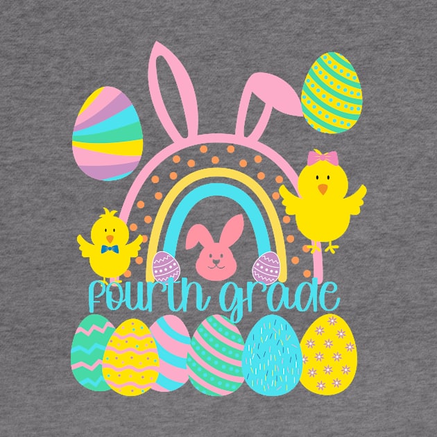 Fourth Grade Teacher Easter Bunny Rainbow Chicks Eggs by vintageinspired